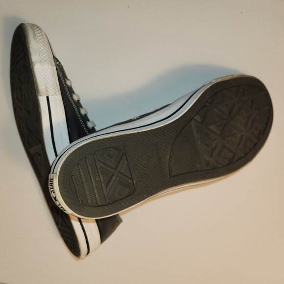 Grey Leather Converse All Stars Low Top Sneakers Men's Size 9 Women's Size 11 - Picture 10 of 12